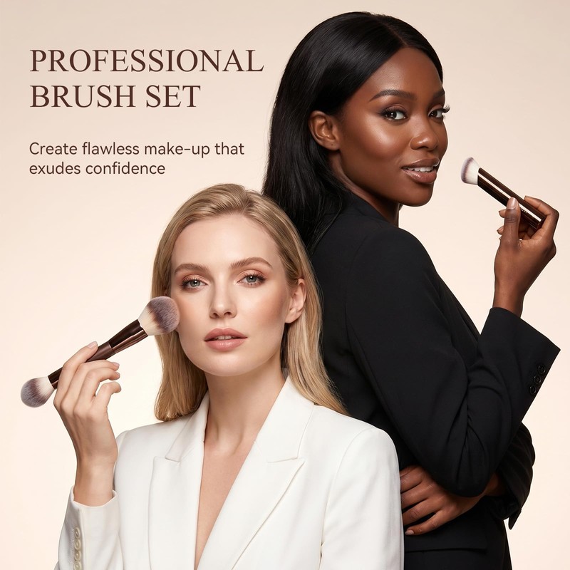 Foundation Makeup Brushes, MAGEFY 2Pcs Double Ended Makeup Brush Foundation