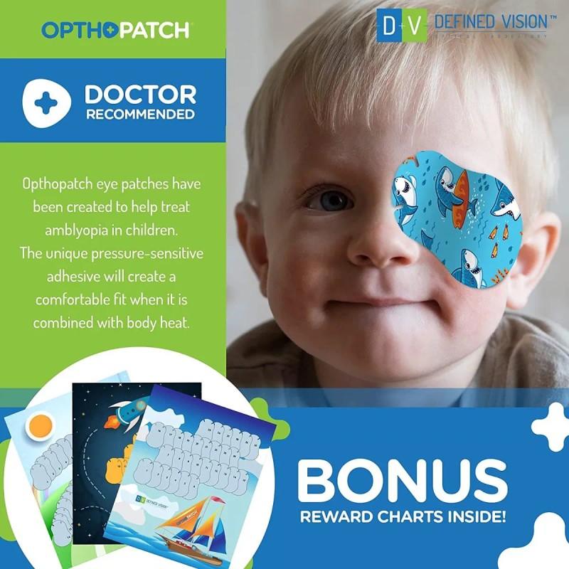 Parches Oculares Infantiles Suaves Para Niños 100pz