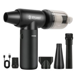 STYLANCE Compressed Air Duster,110000RPM Electric Air Duster, Mini Blower Jet Dry Blower for Computer, Keyboard, Car, Home, Outdoor Cleaning, Type-C (Black)