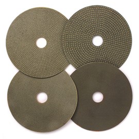 BSRTTOOL 6" Electroplated Diamond Polishing Pads- Wet Dry Sanding Tile Stone Marble Granite Concrete Ceramics Glass(4PCS)