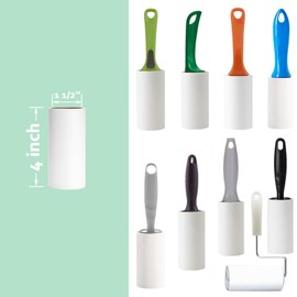 4 inch Lint Roller Refills for Evercare PetLovers Muji IKEA Bastis 4 inch Sticky Rollers for Pet Hair Extra Sticky 60 Sheets per Refill 5 Pack Total 300 Sheets (Inside Diameter 1-1/2 inch)