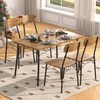 VECELO Kitchen Table Chairs Set for 4, 5 Piece Wood