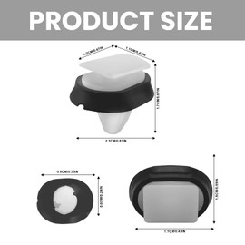 HYSHLC 100Pcs 856543 Car Door Panel Moulding Trim Clips with Black Rubber Seal, 71728806 Plastic Fasteners for 9mm Hole, Replacement for Fiat Ducato Replacement for Peugeot Bipper Tepee Boxer