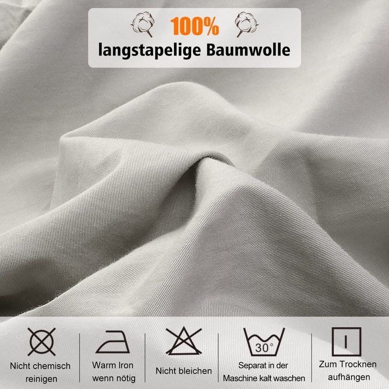 Lirex Fitted Sheet 140 x 200 cm 100% Cotton 300