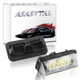 Asasytal LED License Plate Light Assembly Number Plate Lamp 6000K White Compatible with Avalon Alphard Corolla Mirai Prius RAV-4 Vellfire ES300h LX600 UX200/250H/300E, 2 Pcs