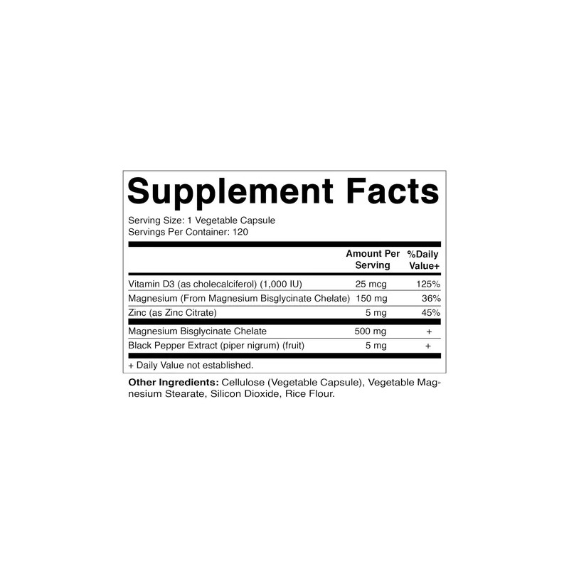 Vitamic Bisglicinato De Magnesio 500mg Con 120caps Hecho Usa