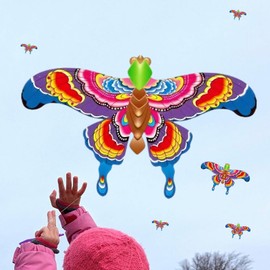 ODEKRISMILE Butterfly Kites Nature-Inspired Fluttering Biomimetic Kites (large19.7 * 11.8 inch): Easy Assembly, Novel Biomimetic Butterfly Designs,The Flight Dynamics are Realistic.