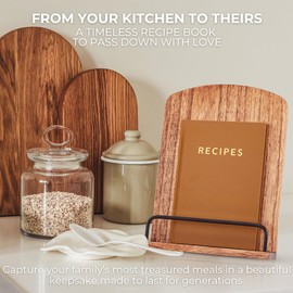 ZICOTO Aesthetic Blank Recipe Book with Waterproof Cover - The Perfect Recipe Notebook To Write In Your Own Recipes - Beautiful Blank Cookbook to Organize Your Recipes