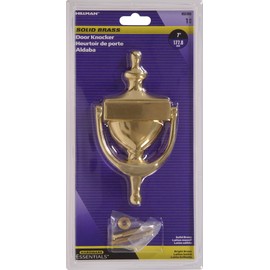 Hillman Hardware Essentials 852393 Bright Brass Door Knocker, 7-Inch