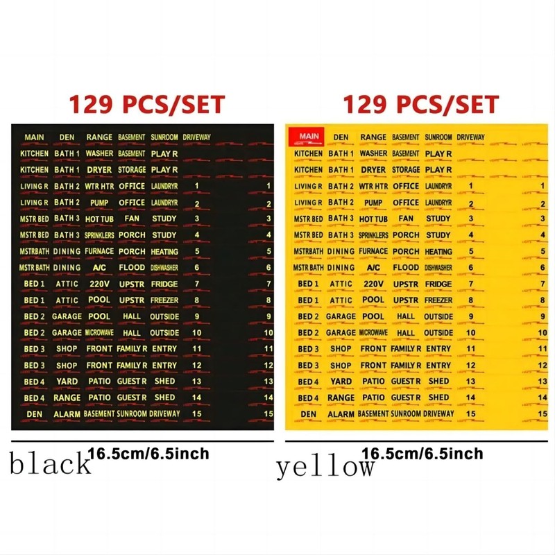 EWFdcvkg Circuit Breaker Labels, Conspicuous Identification Weatherproof Fuse Box Stickers