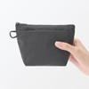 MUJI 84473876 Wrinkle Nylon Pouch with Gusset, Dark Gray, S,