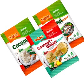 Natural Coconut Macaroon Bites - Individually wrapped coconut snacks Vegan, Gluten Free, Non-GMO (Coconut + Coconut-Ginger)