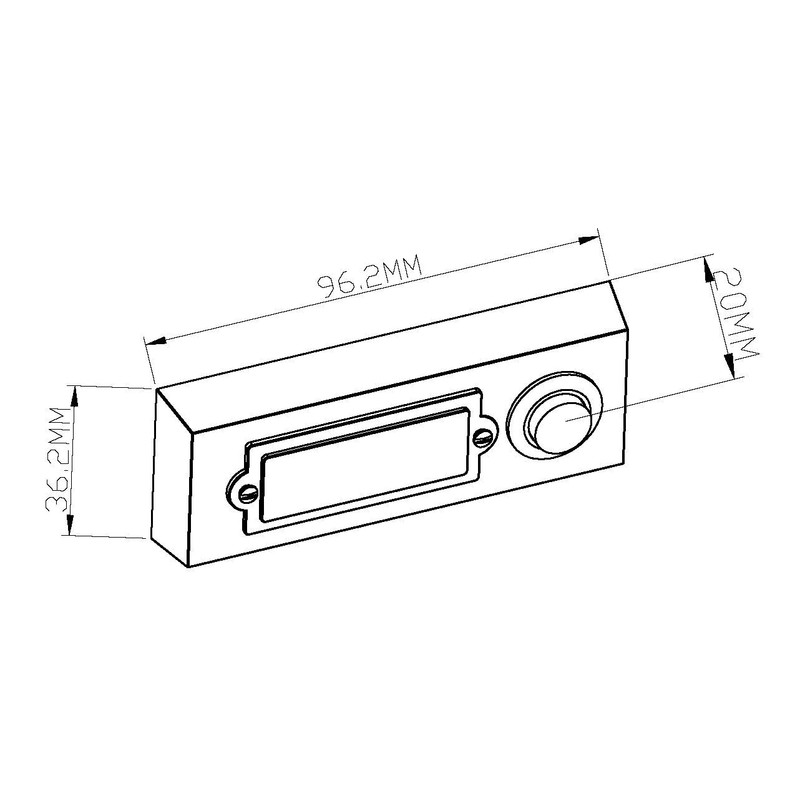 HUBER Surface-Mounted Bell Push Button 1 Compartment Made of Metal