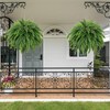 Single Silky Artificial Boston Fern Bush, 49Inch Large Artificial Ferns
