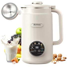 10-in-1 Nut Milk Maker Machine, 40oz Nut Milk Maker, Stainless Steel Lid