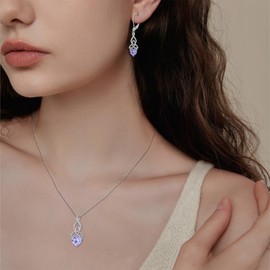 Inpasne Infinity Celtic Knot Necklace for Women 925 Sterling Silver Irish Necklace Alexandrite June Birthstone Pendant Jewelry Gifts for Her