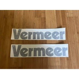 Sticker Decal Vinyl Vermeer Vinyl Decal 18” Sticker (Set of 2) Black Wood Chipper Equipment Loader