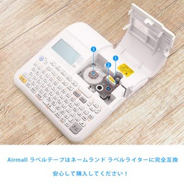 Airmall CASIO Nameland Tape, 0.3 inch (6 mm), 0.3 inch (9 mm), 0.5 inch (12 mm), Transparent, CASIO Nameland Tape Cartridge, Black Character, XR-6X, XR-9X, XR-12X, Compatible Product, 1 Each 1 Piece,