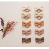 Baby Toddler Girls Hair Ties with Linen Bows, 20 pcs