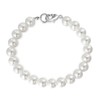 Candyfancy Pearl Bracelet Women's Men's White Round Simulated Beads 18/19/20