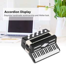 Goick Miniature Accordion Model Home Decoration 7cm Wood Black Music Traditional
