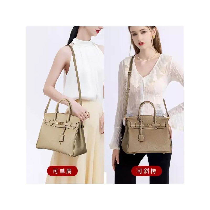 Togo 토고 가죽 버킨 숄더백 핸드백 [밀크셰이크 화이트 25cm] Togo