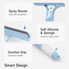 3-in-1 Window Cleaning Squeegee with Built-In Spray Bottle, Dual-Sided Sponge