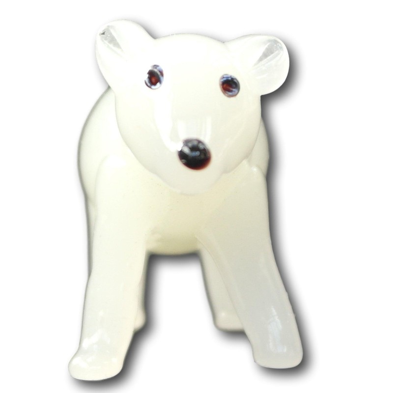 Gorgeous and Very Cute Polar Bear Glass Figurine