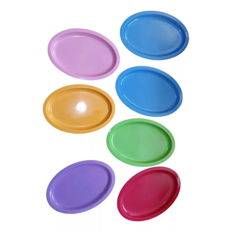 Plásticos genéricos Plato Tampiqueño D Plástico Plato Ovalado Grande 28cm,