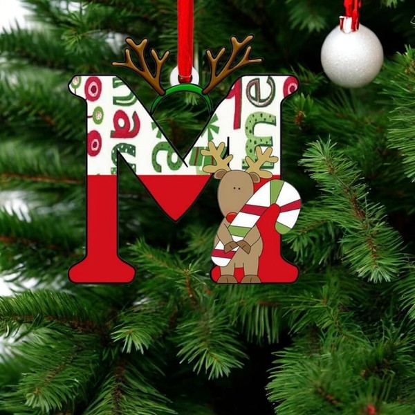 Axahuhavn Letter Pendant Vibrant Christmas Pendant with English Letters DIY