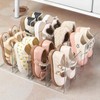 Kids Toddler Shoe Organizer Rack - Clear Acrylic Vertical Storage