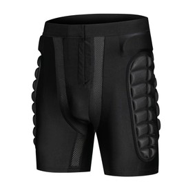 Lixada Protection Padded Shorts Armor Hip Protection Shorts Pad for Snowboarding Skating Skiing Riding Black