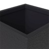 Pemberly Row Fiberstone and MGO Clay Tall Square Planter Black