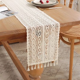 Dolores Camino De Mesa Para Tejidos Mantel Arpillera Con Encajefleco