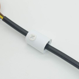 Cable Strain Relief for Thick Cables, Thread M10 x 1, Plastic White Diameter 22 x 16 mm