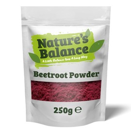 Nature's Balance Beetroot Powder 250g Sweet & Earthy Dried Ground Beetroot is Pure and Free from Preservatives, an Ideal Natural Food Colour and Flavouring