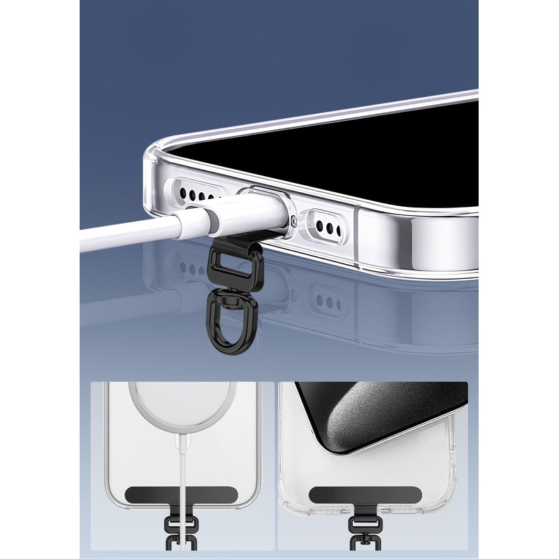 ZXZone Metal Phone Tether Tab, Anti-Scratch, Metal Phone Patch, Universal