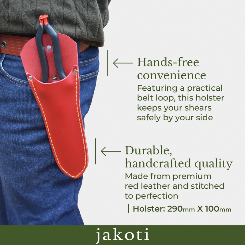 Jakoti Hand Shears (L30cm) with Handmade Leather Holster. One Handed
