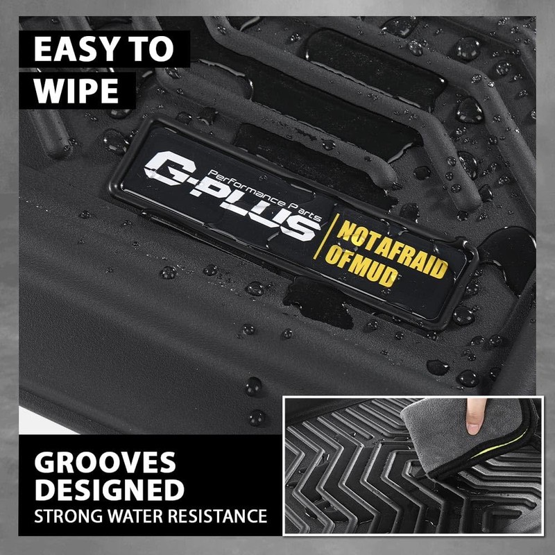 G-PLUS Floor Mats 3pcs Compatible with Chevy Silverado GMC Sierra