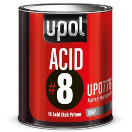 U-POL ACID#8 Acid Etch Primer, Automotive Etching Primer Paint For Bare Metals, Durable Against Rust & Corrosion, Easy-To-Use, Gray, 0.8 Gallon