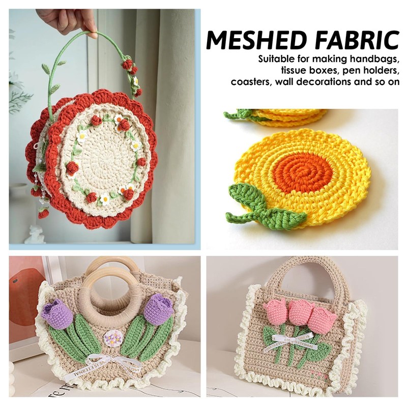 12 Pcs Plastic Mesh Canvas Sheet 15 x 15 cm