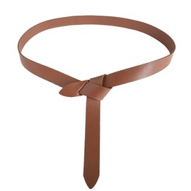 OZJABC Knot Belts For Women Soft Faux Leather Belt Fashion Tie Belts For Women Wrap Belt For Jeans Pants Dress (Brown)
