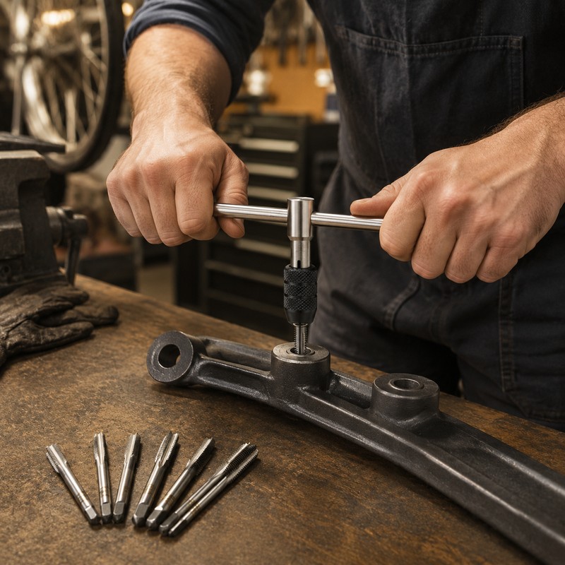 T-Handle Tap Wrench Set for Thread Tapping – 6-Piece Metric