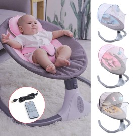 Electric Baby Swing Cradle Infant Bouncer Rocker Chair Bluetooth Music Bassinet