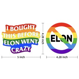 Funny Bumper Sticker Anti Elon Musk Bumper Magnet Car Stickers I Bought This Before Elon Went Crazy Magnet Decal 5 Inch Automotive Accessories