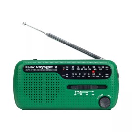 Kaito Voyager V2 AM FM Shortwave Weather Emergency Radio with Solar Crank Green