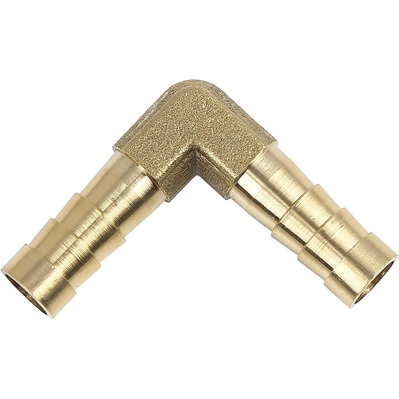 5pcs 8mm Brass Barb Elbow 90 Degree Male Thread Connector