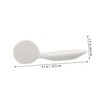 Mikinona 1Pc Ceramic Spoon Rest for Caviar Sauces Elegant Black