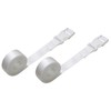 Webbing Strap with Quick Release Buckle, Pack of 2 (White,