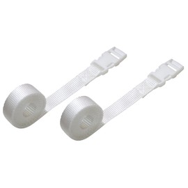 Webbing Strap with Quick Release Buckle, Pack of 2 (White, 1 metre)